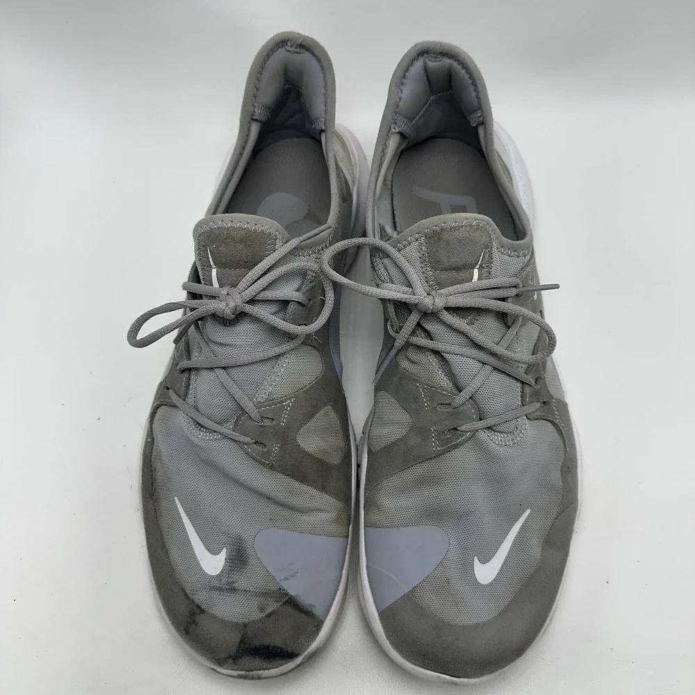 Nike Free RN 5.0 Mens Size 12 Gray White Athletic Running Walking Shoes Sneakers